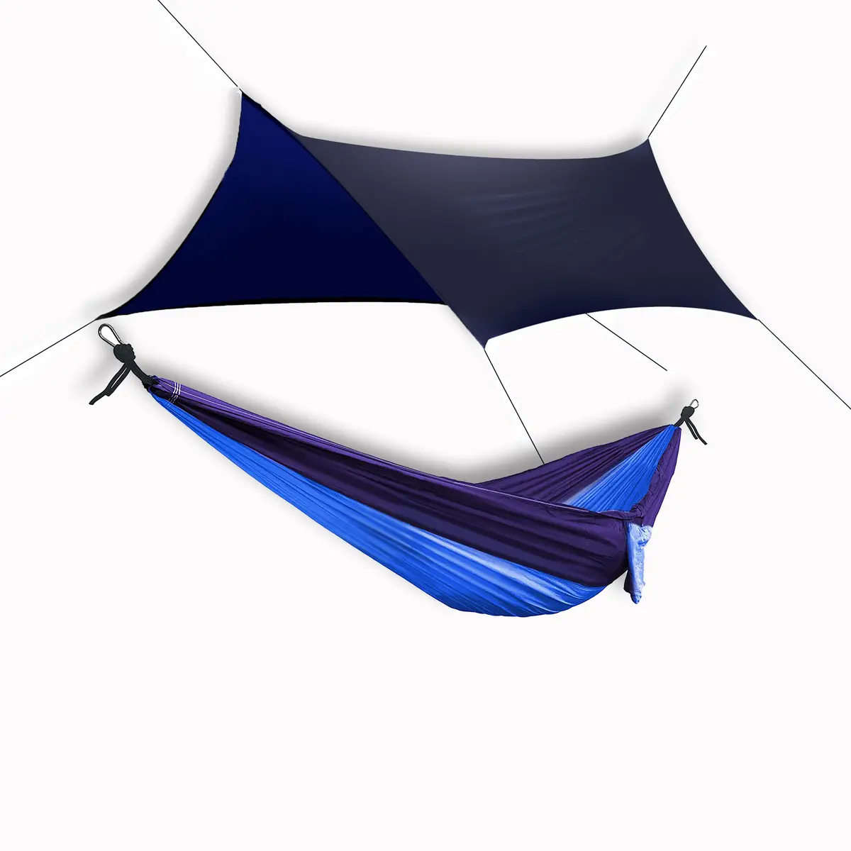 Bliss Hammocks Cozy Camper Bundle | 54-Inch Camping Hammock + Rain Shelter 1