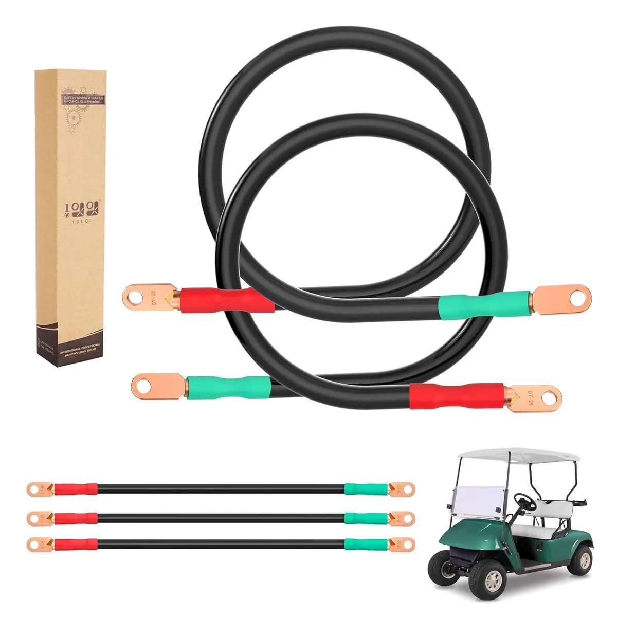 4 Gauge Golf Cart Battery Cables For Ezgo Rxv & Club Car Precedent - 10L0l 1
