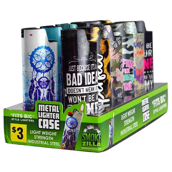 Metal Printed Lighter Case - 12 Pieces Per Retail Ready Display 40306P 1