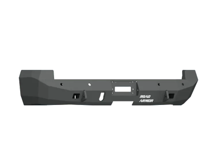 Road Armor Stealth 412Sdb 2010-2018 Dodge Ram 2500/3500 Rear Winch Ready Bumper Sensor Dually, Black Finish And Rectangle Fog Light Hole 1