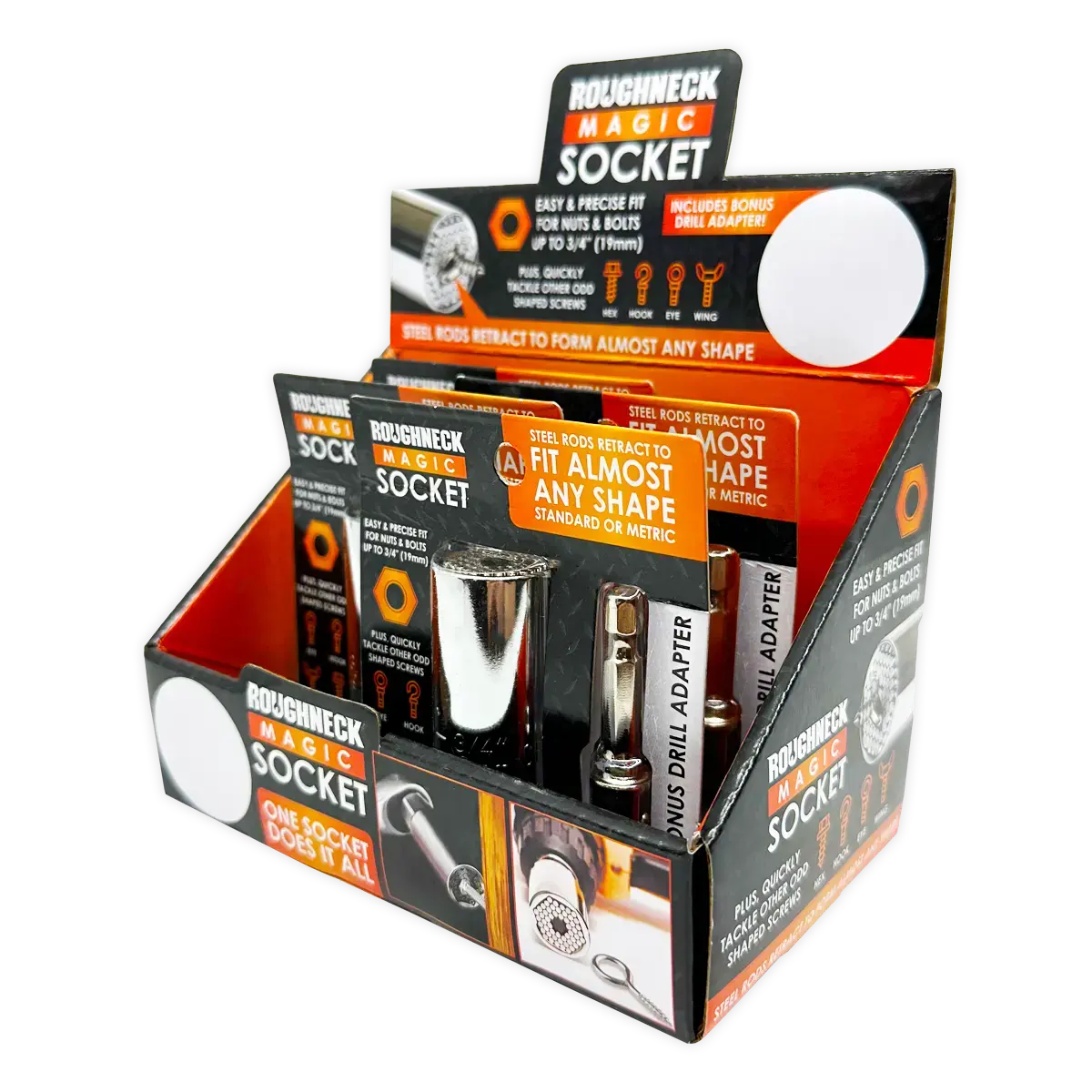 Magic Socket Tool With Drill Adapter - 4 Pieces Per Retail Ready Display 41669 1