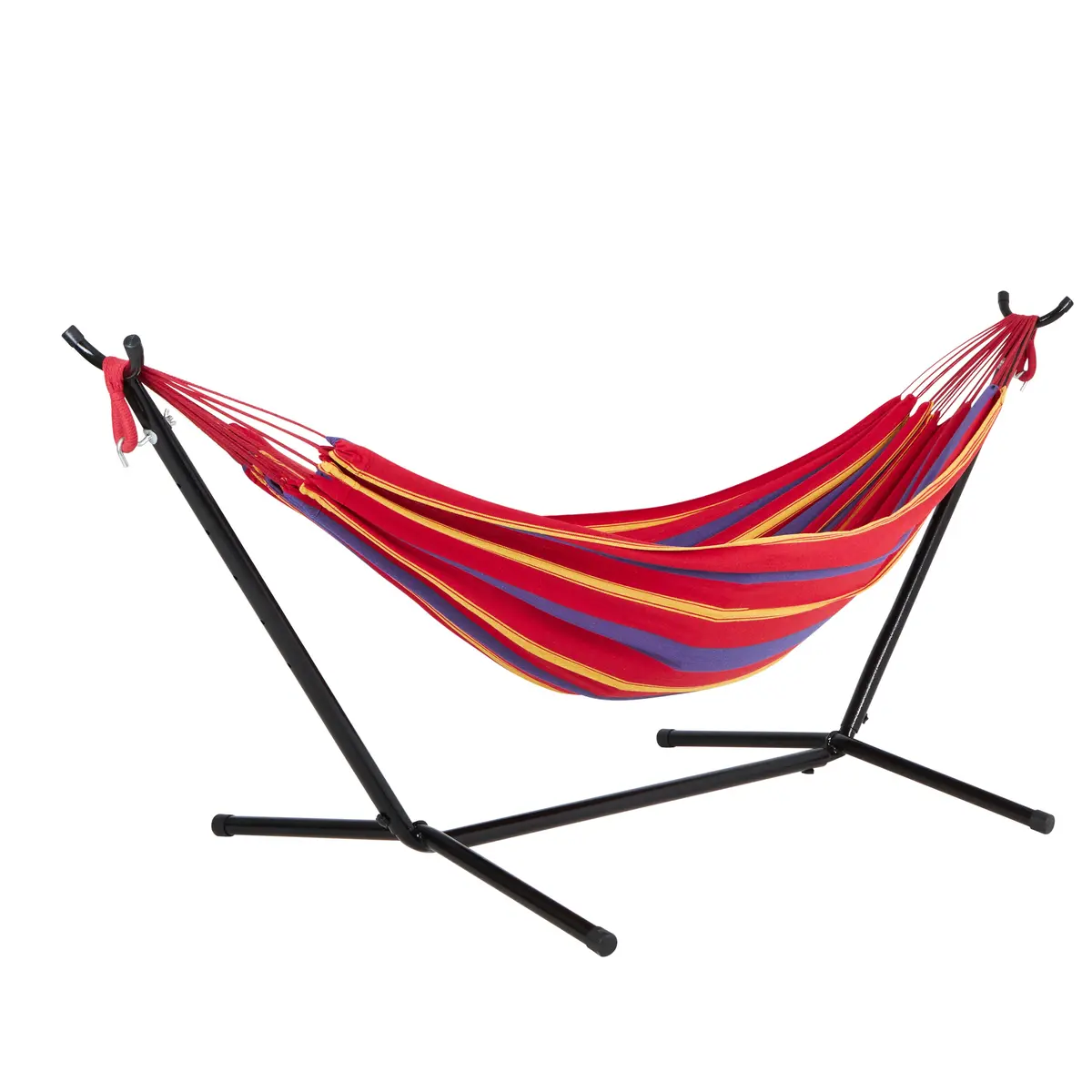 Bliss Hammocks Bhst-401-Ts Hammock & Built-In Stand W/ Carrying Case & Hanging Hardware | 60-In. Wide | 400 Lb. Capacity (Tequila Sunrise) 1