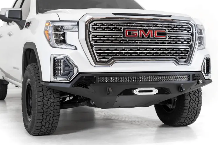 Add F471423030103 Gmc Sierra 1500 2019-2021 Stealth Fighter Front Bumper With Sensor Cutouts Winch Ready 1