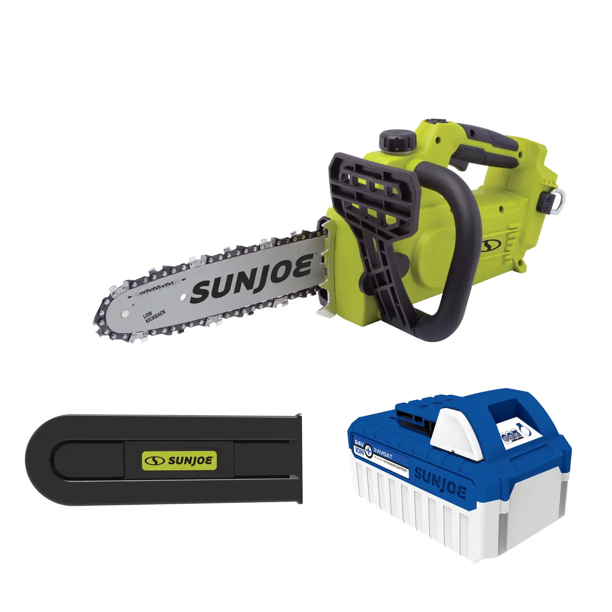 Sun Joe 24V-10Cs 24-Volt* Ionmax Cordless Chain Saw Kit | 10-Inch | W/ 4.0-Ah Battery + Charger 2