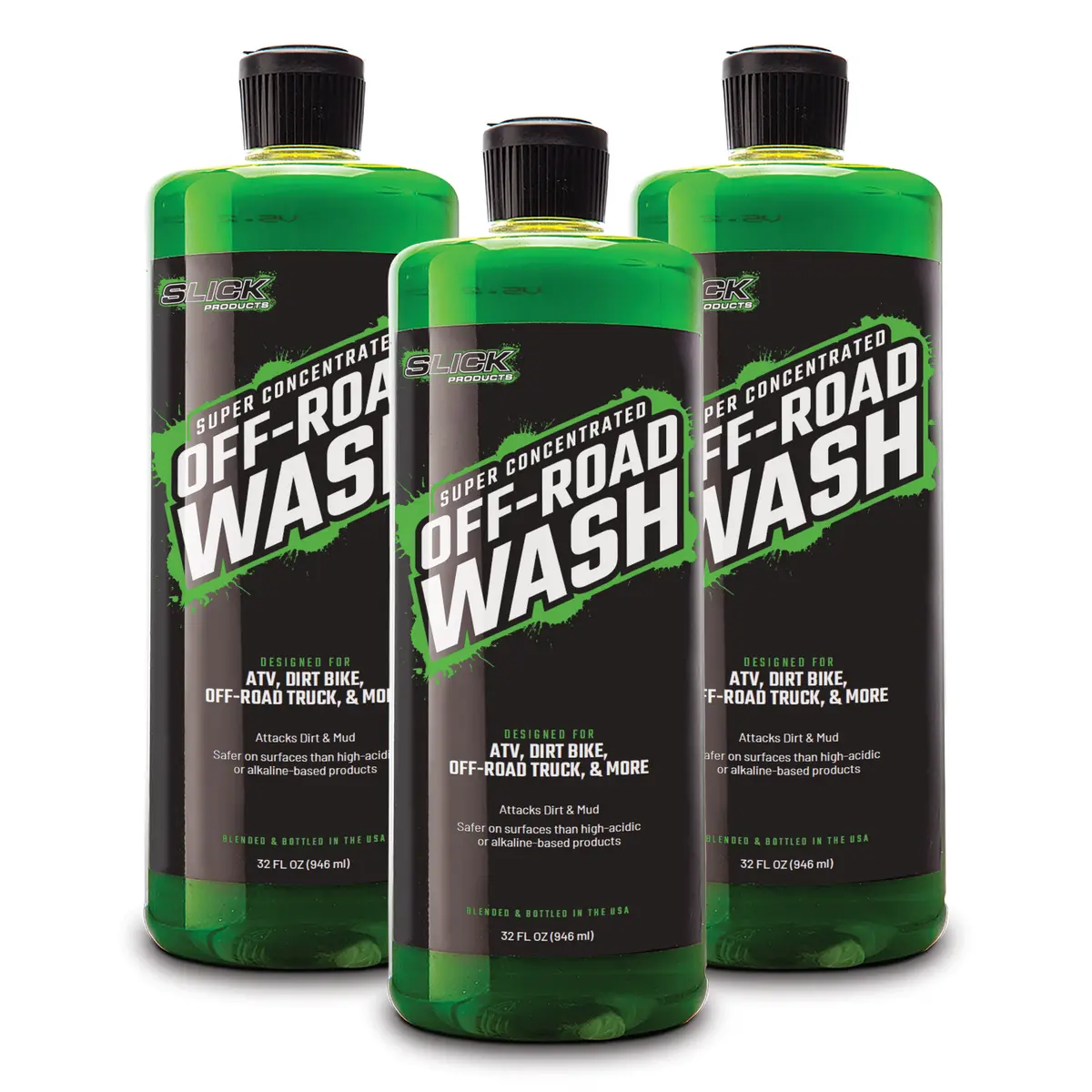 Slick Products Sp1266 Off-Road Extra Thick Foaming Cleaning Solution | 3-Pack | Dirt Bike, Utv, Truck, Off-Road | Works With Foam Cannon, Foam Gun, Sprayers, Buckets | Citrus Scent | 32 Fl Oz 1