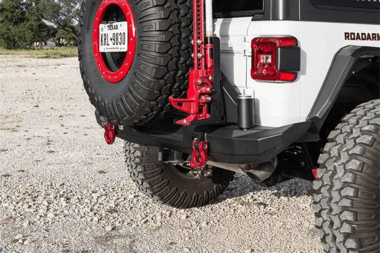 Road Armor Stealth 5182R1b-Tc 2018-2025 Jeep Wrangler Jl Rear Bumper Mid Width With Tire Carrier 1