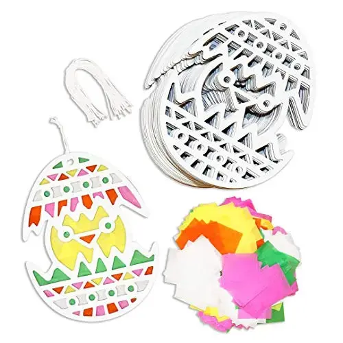 Hatching Easter Egg Diy Suncatcher Paper Crafts - 24 Pieces Per Pack Kp4199 1