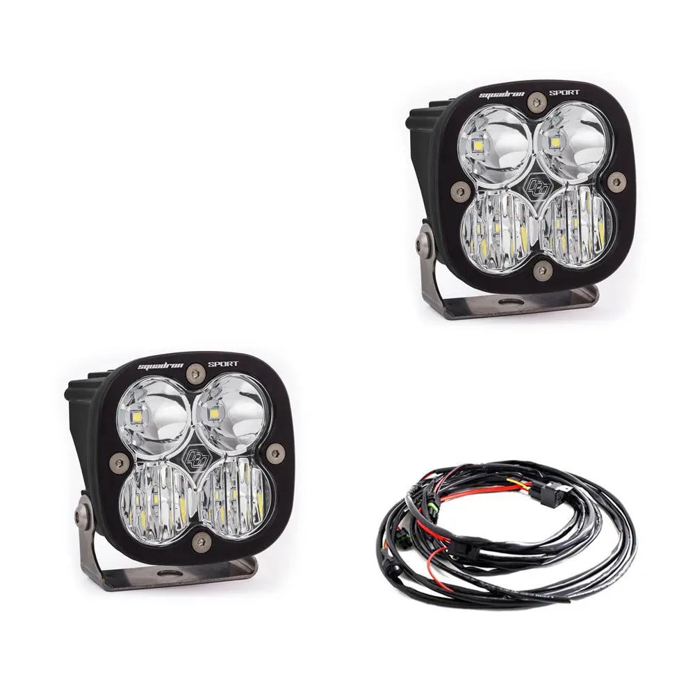 Squadron Sport Black Led Light Pod Pair (Driving/Combo, Clear) 1