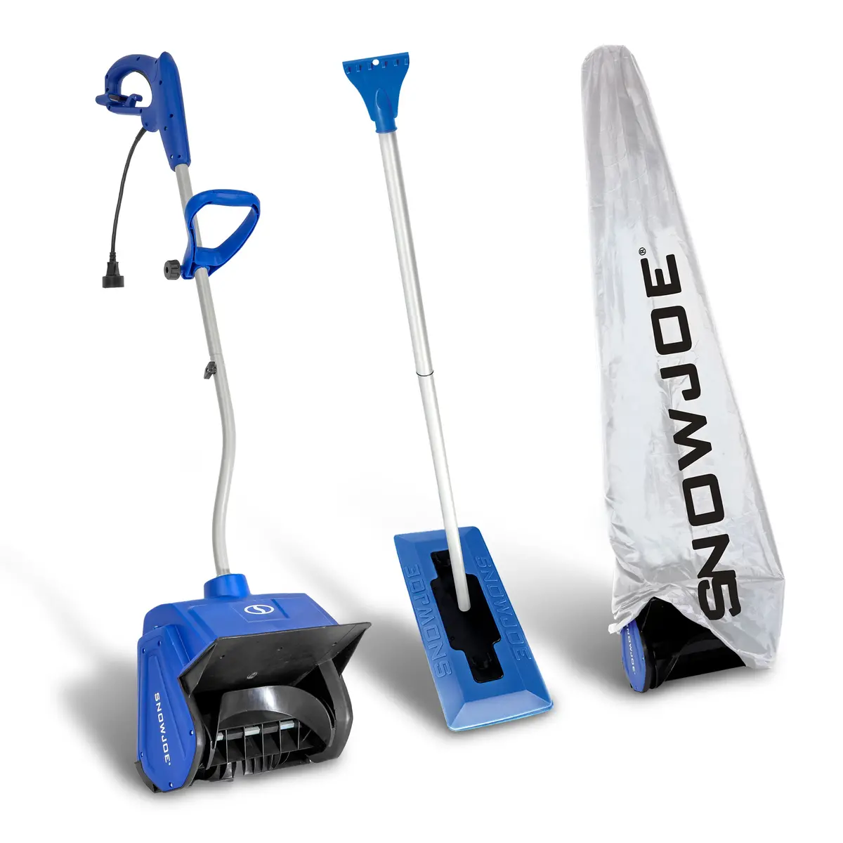 Snow Joe Electric Shovel Protection & Accessory Bundle | Snow Shovel + Cover + Snow Broom 1