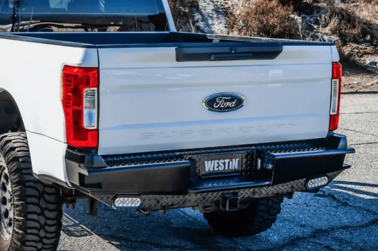 Westin 58-341125 Ford F250/F350 Superduty 2017-2022 Hdx Bandit Rear Bumper Black Finish 2