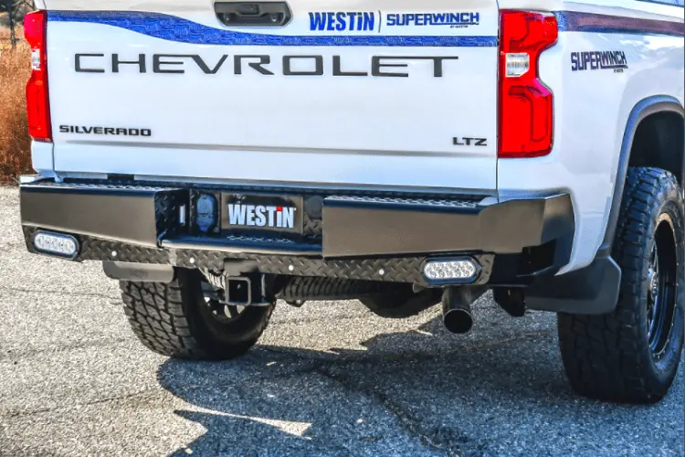 Westin 58-341185 Chevy Silverado 2500/3500 2020-2026 Hdx Bandit Rear Bumper Black Finish 1