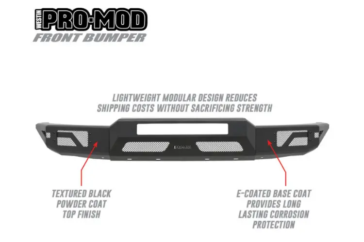 Westin 58-41055 Chevy Colorado 2015-2022 Pro-Mod Front Bumper Non-Winch (Not Zr2) 1