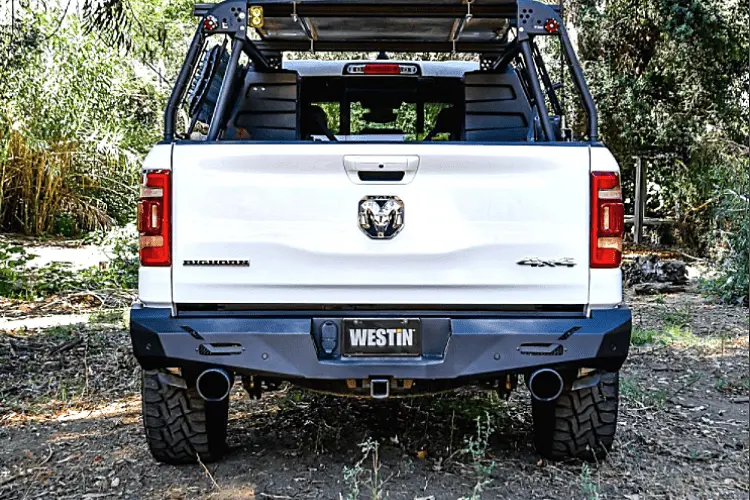 Westin 58-421075 Ram 1500 2019-2024 Pro-Series Rear Bumper Black Finish 1