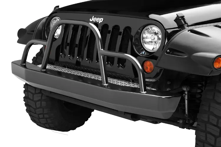 Warrior 59055 Jeep Wrangler Jk 2007-2018 Rock Crawler Front Bumper Winch Ready With Brush Guard 1