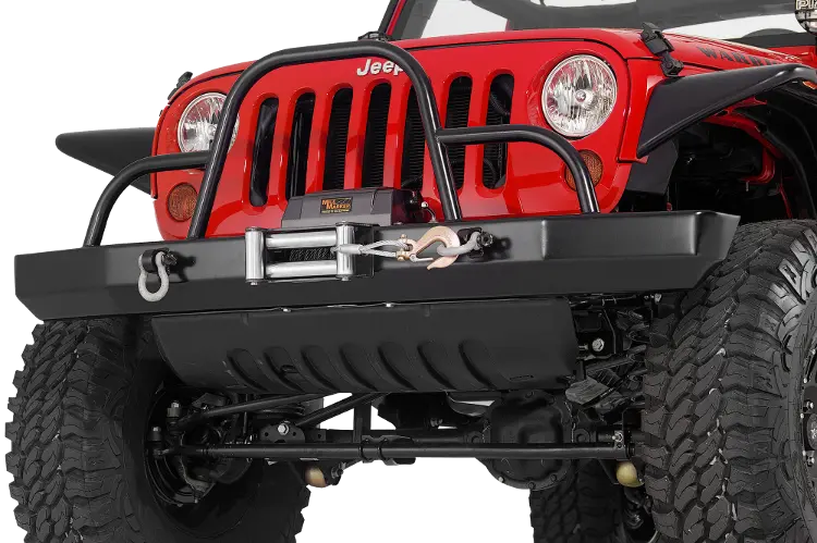 Warrior 596 Jeep Wrangler Jk 2007-2018 Rock Crawler Front Bumper With D-Ring Mounts 1