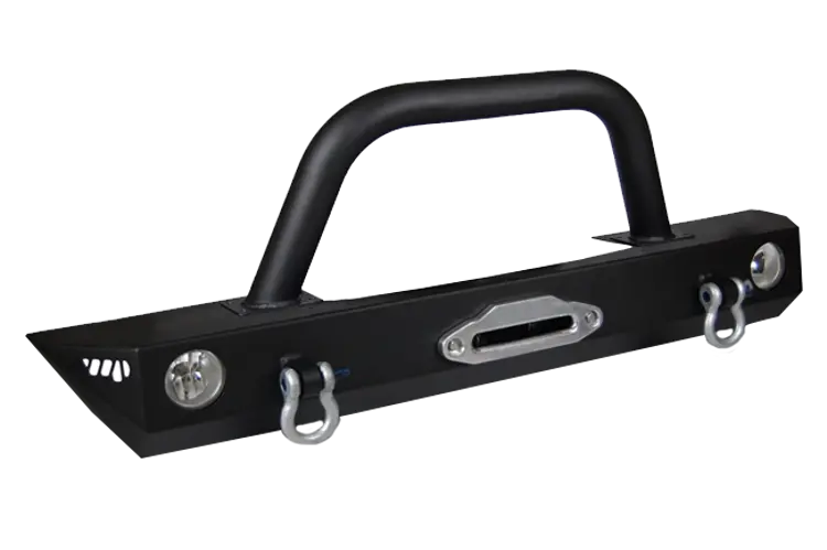 Warrior 59830 Jeep Wrangler Jk 2007-2018 Rock Crawler Front Bumper Mid-Width With 3" Brush Guard 1