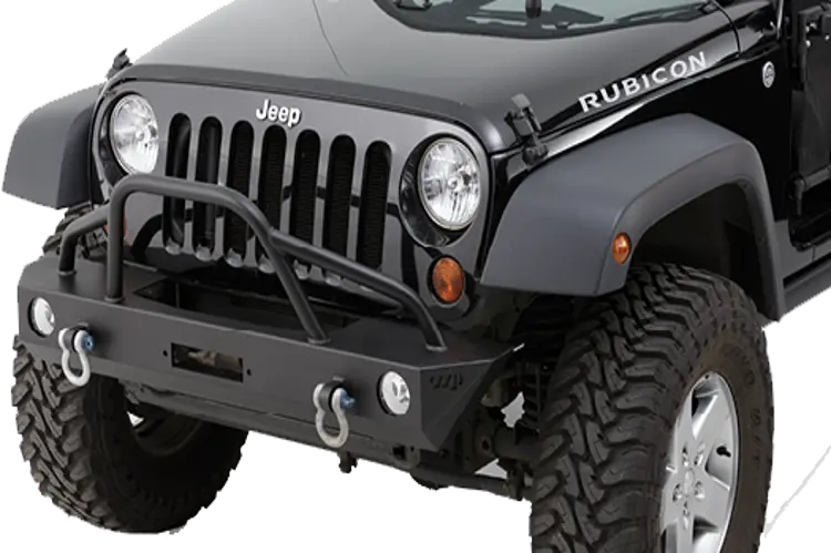 Warrior 59850 Jeep Wrangler Jk 2007-2018 Rock Crawler Front Bumper Mid-Width With Pre-Runner Brush Guard 1