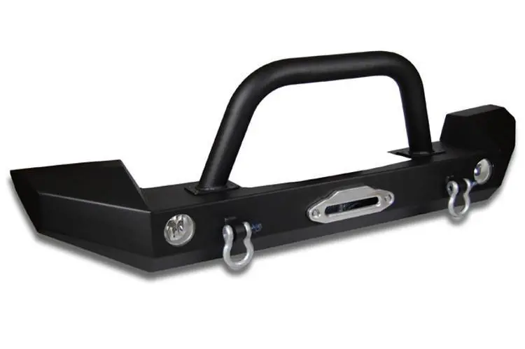 Warrior 59930 Jeep Wrangler Jk 2007-2018 Full-Width Rock Crawler Front Bumper With 3" 14 Degree Kickback Brush Guard 1