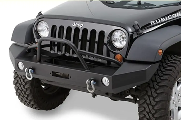Warrior 59950 Jeep Wrangler Jk 2007-2018 Full-Width Rock Crawler Front Bumper With Pre-Runner Brush Guard And Fog Mounts 1