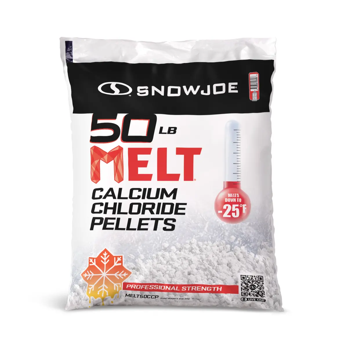 Snow Joe Melt50ccp Calcium Chloride Pellets Professional Strength Ice Melter | 50-Lbs. 1