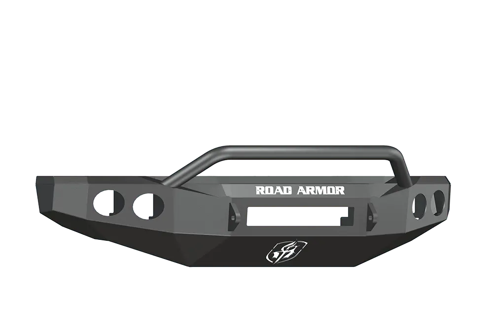 Road Armor Stealth 60804B-Nw 2008-2010 Ford F250/F350/F450 Superduty Front Non-Winch Bumper Pre-Runner Style, Black Finish And Round Fog Light Hole 1