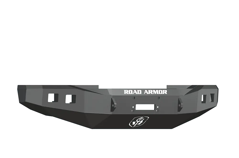 Road Armor Stealth 608R0b 2008-2010 Ford F250/F350/F450 Superduty Front Winch Ready Bumper No Guard, Black Finish And Square Fog Light Hole 1
