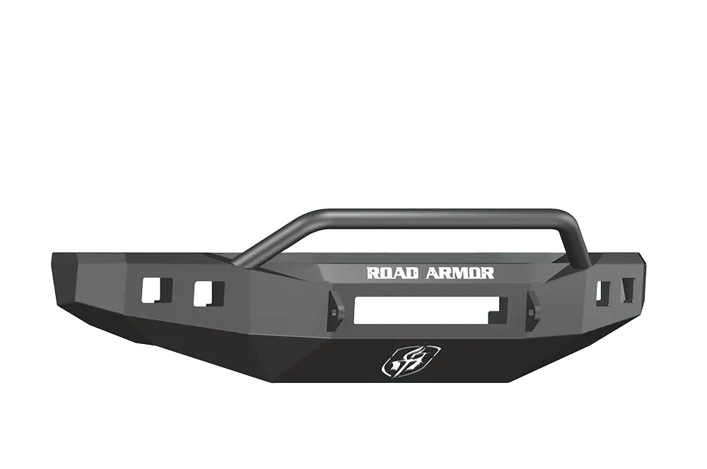 Road Armor Stealth 608R4b-Nw 2008-2010 Ford F250/F350/F450 Superduty Front Non-Winch Bumper Pre-Runner Style, Black Finish And Square Fog Light Hole 1