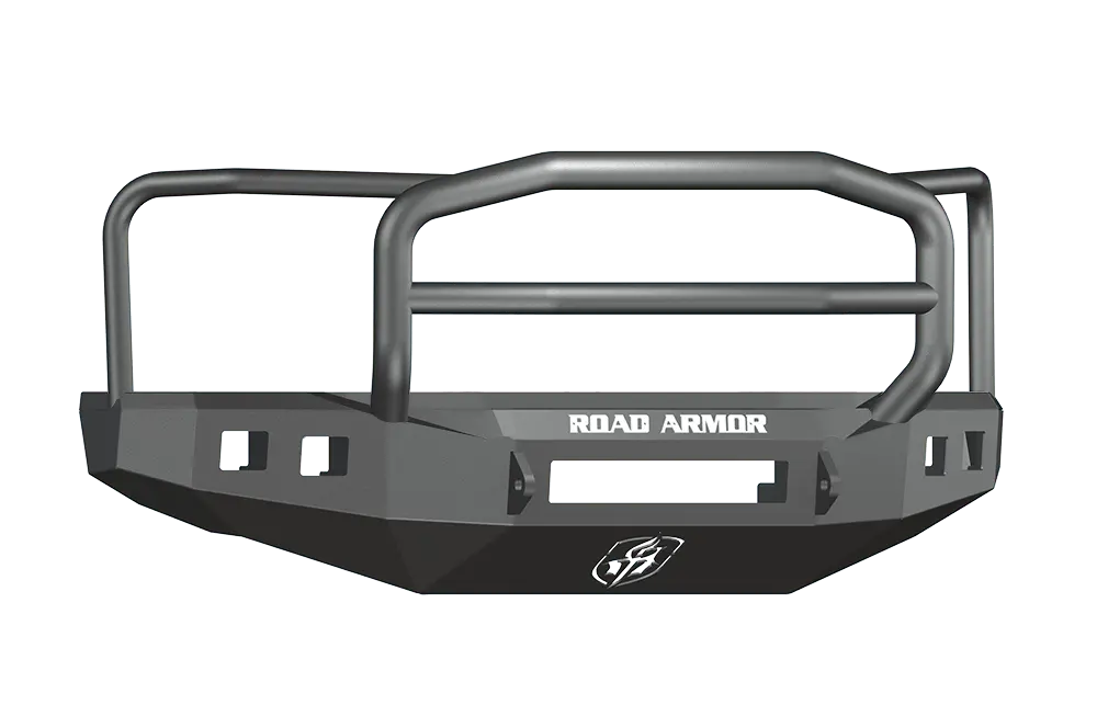 Road Armor Stealth 608R5b-Nw 2008-2010 Ford F250/F350/F450 Superduty Front Non-Winch Bumper Lonestar Guard, Black Finish And Square Fog Light Hole 1