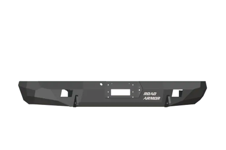 Road Armor Stealth 61000B 1999-2007 Ford F250/F350/F450 Superduty Rear Winch Ready Bumper Black Finish And Rectangle Fog Light Hole 1