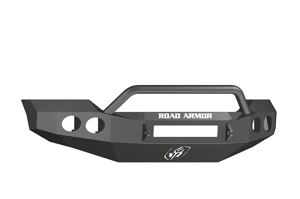 Road Armor Stealth 61104B-Nw 2011-2016 Ford F250/F350/F450 Superduty Front Non-Winch Bumper Pre-Runner Style, Black Finish And Round Fog Light Hole 2