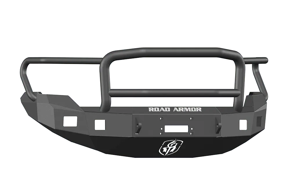 Road Armor Stealth 613R5b 2009-2014 Ford F150 Front Winch Ready Bumper Lonestar Guard, Black Finish And Square Fog Light Hole 1