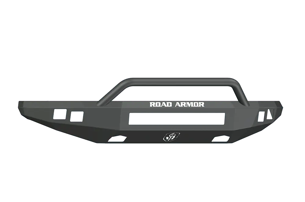 Road Armor Stealth 614R4b-Nw 2010-2014 Ford F150 Raptor Front Non-Winch Bumper Pre-Runner Style, Black Finish And Square Fog Light Hole 1