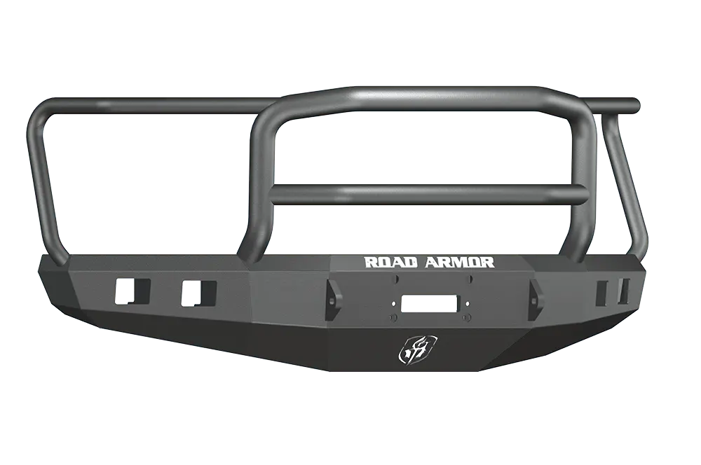 Road Armor Stealth 615R5b 2015-2017 Ford F150 Stealth Front Winch Ready Bumper Lonestar Guard, Black Finish And Square Fog Light Hole 1