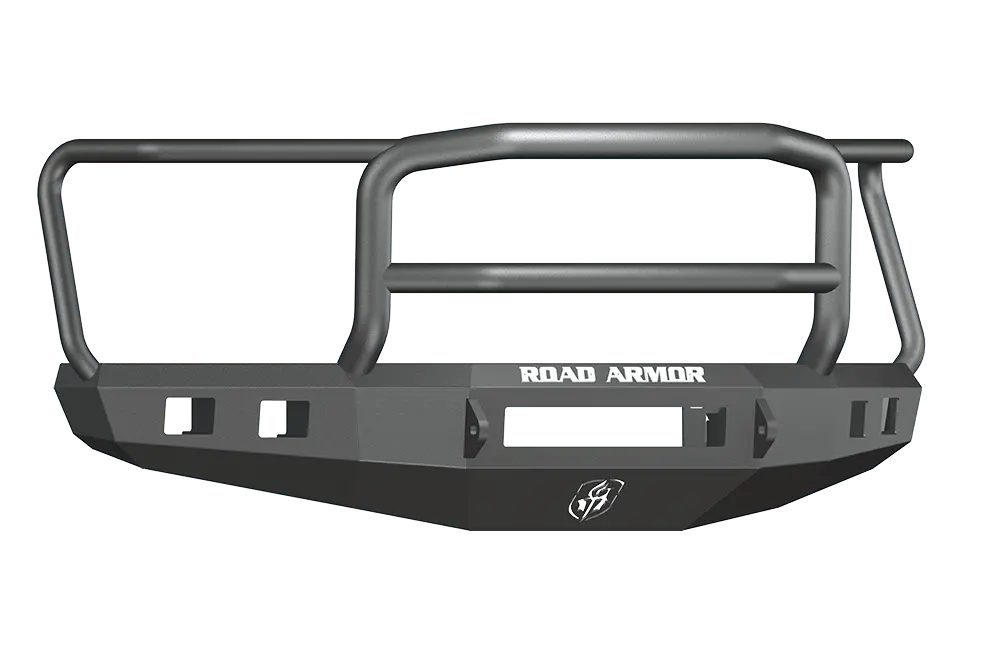 Road Armor Stealth 615R5b-Nw 2015-2017 Ford F150 Front Non-Winch Bumper Lonestar Guard, Black Finish And Square Fog Light Hole 1