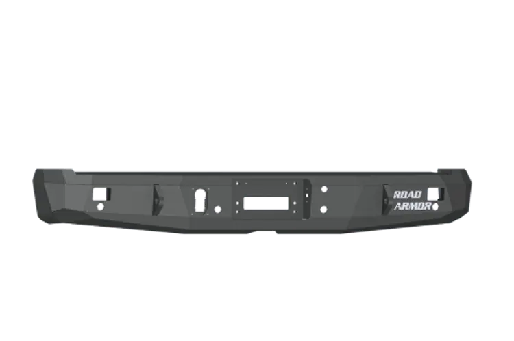 Road Armor Stealth 61600B 2015-2017 Ford F150 Rear Winch Ready Bumper Black Finish And Rectangle Fog Light Hole 1