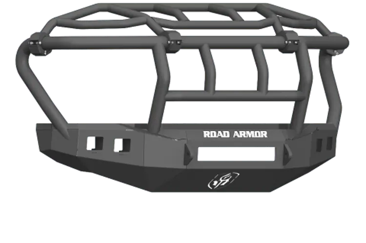 Road Armor Stealth 61743B-Nw 2017-2022 Ford F450/F550 Superduty Front Non-Winch Bumper Intimidator, Black Finish And Square Fog Light Hole 1