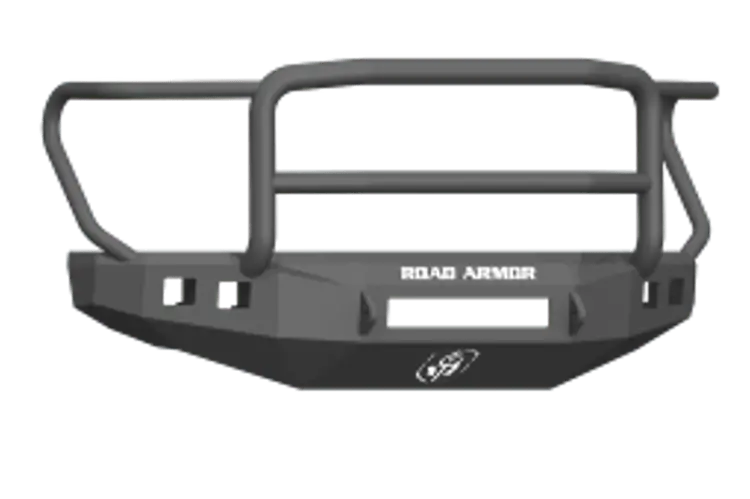 Road Armor Stealth 617F5b-Nw 2017-2022 Ford F250/F350 Superduty Front Non-Winch Bumper Lonestar Guard, Black Finish And Square Fog Light Hole 2