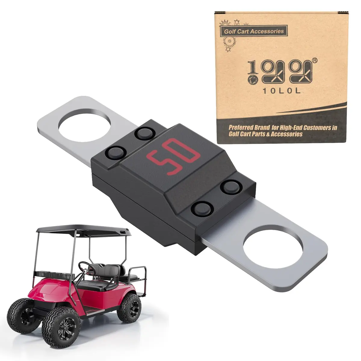 10L0l 50A Dc Fuse For Ezgo Powerwise Chargers - Replaces #28106-G01 1