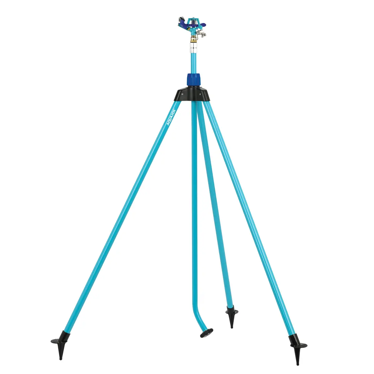 Aqua Joe Aj-Ist72zm Indestructible Zinc Impulse 360° Telescoping Tripod Sprinkler | Customizable Coverage | Extends From 42-72-Inches | 1390 Sq Ft Max Coverage 2