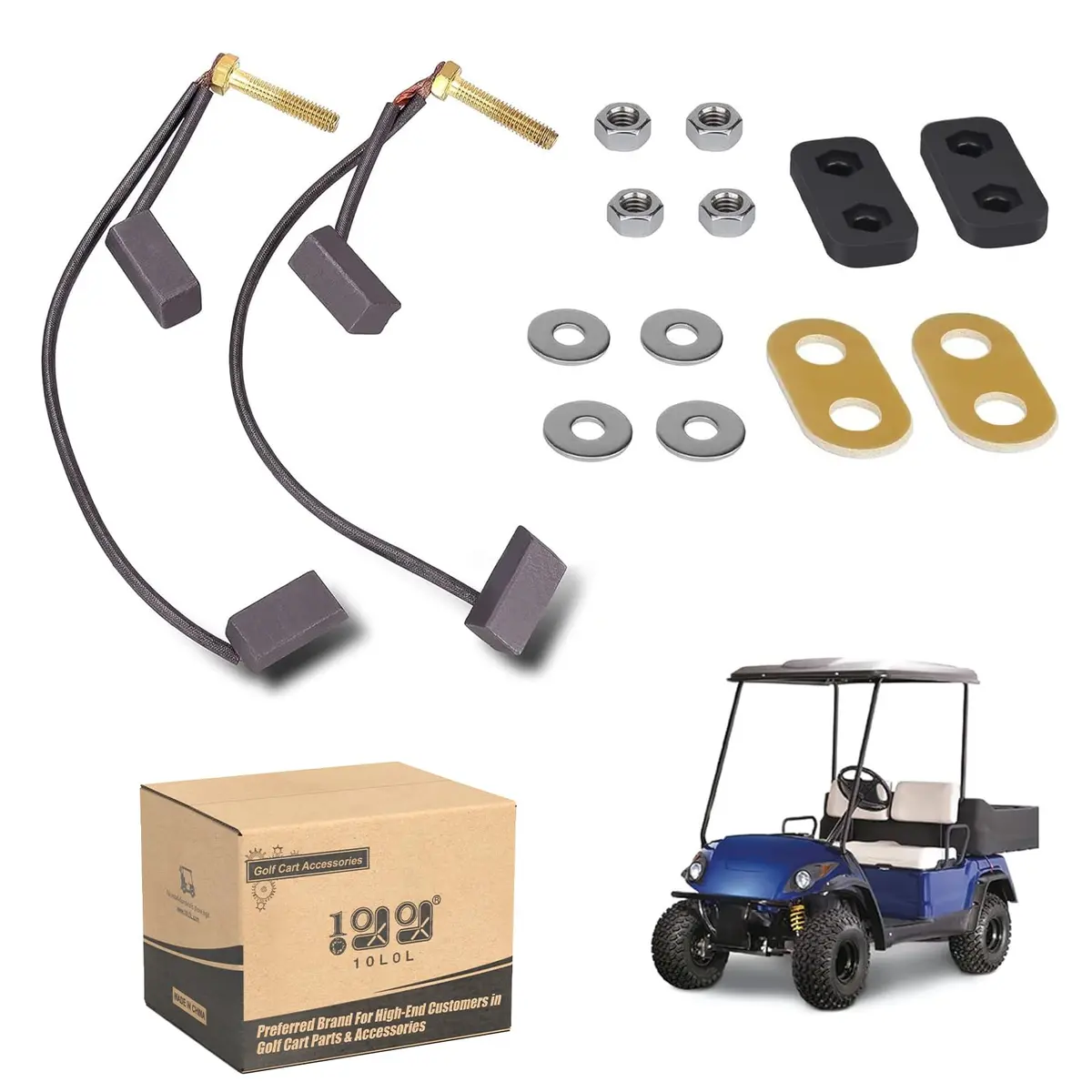10L0l Golf Cart Motor Brush Kit For Yamaha G8/G9/G14/G16 & Club Car Electric (1994-Up) 1