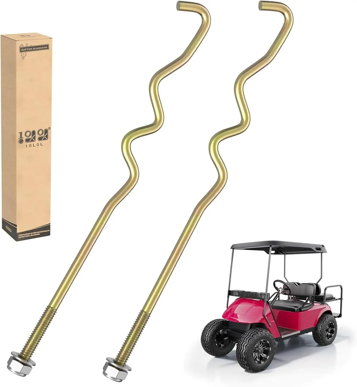 Golf Cart Battery Hold Down Rods Kit For Club Car Precedent Electric  2008.5-Up - 10L0l 1
