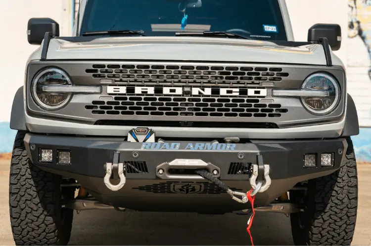Road Armor Stealth 6213F10b 2021-2023 Ford Bronco Front Bumper Base Recessed Winch 1