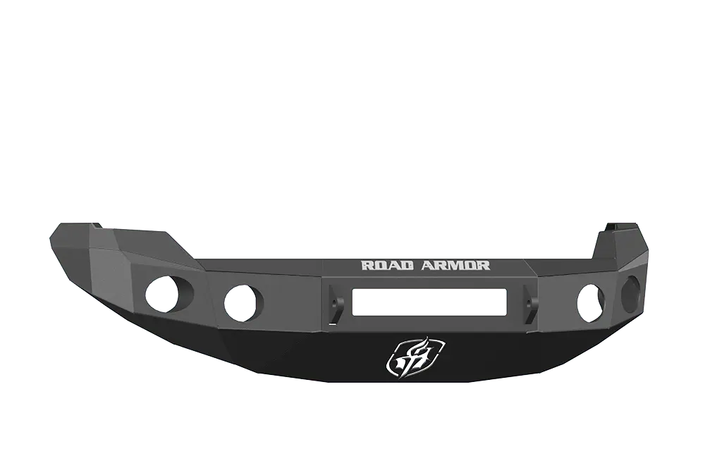 Road Armor Stealth 66130B-Nw 2009-2014 Ford F150 Front Non-Winch Bumper No Guard, Black Finish And Round Fog Light Hole 1