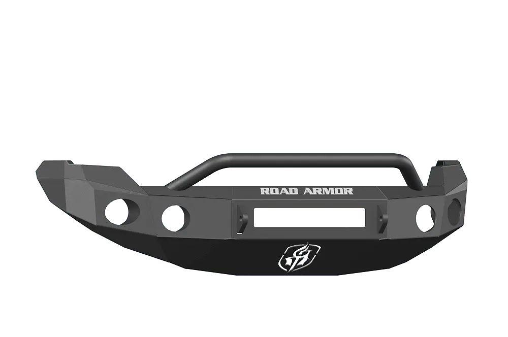 Road Armor Stealth 66134B-Nw 2009-2014 Ford F150 Front Non-Winch Bumper Pre-Runner Style, Black Finish And Round Fog Light Hole 1