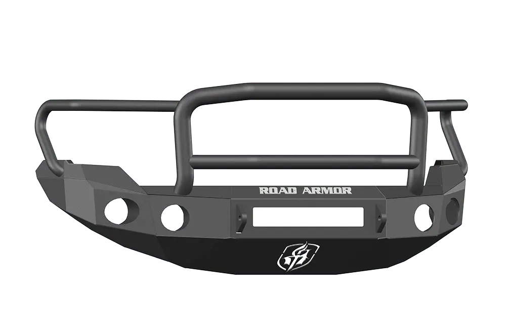 Road Armor Stealth 66135B-Nw 2009-2014 Ford F150 Front Non-Winch Bumper W Longstar Guard, Black Finish And Round Fog Light Hole 1