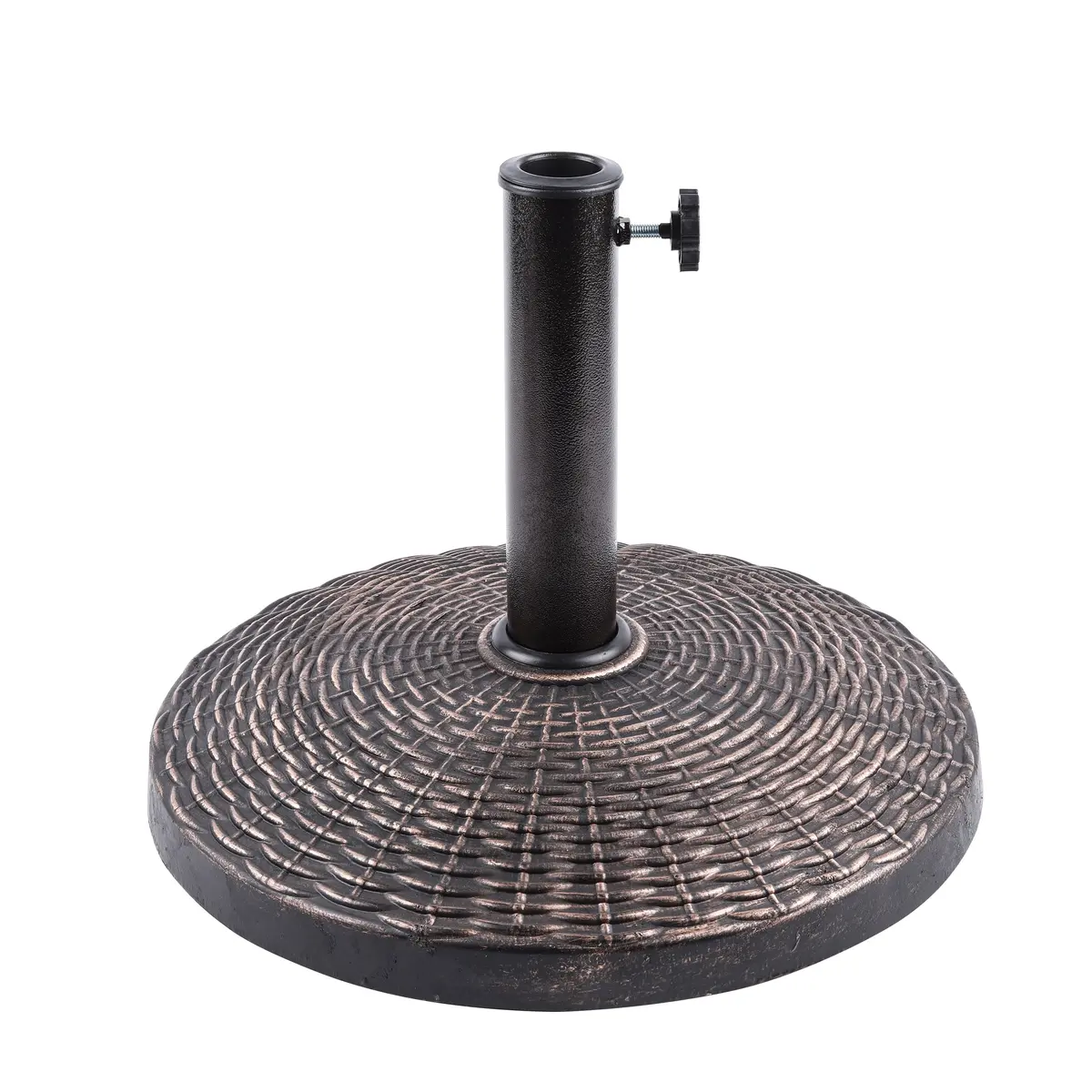 Bliss Outdoors Ubs-030 Outdoor Umbrella Stand W/ Wicker Pattern Design | Fits Umbrellas 1.5" Diameter | Weather Resistant | 26 Lbs. 1