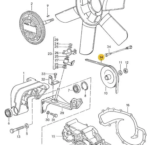 6821 - 21" Short Belt - Crank Pulley To Fan Pulley - 78 To 86 16V & 32V 1