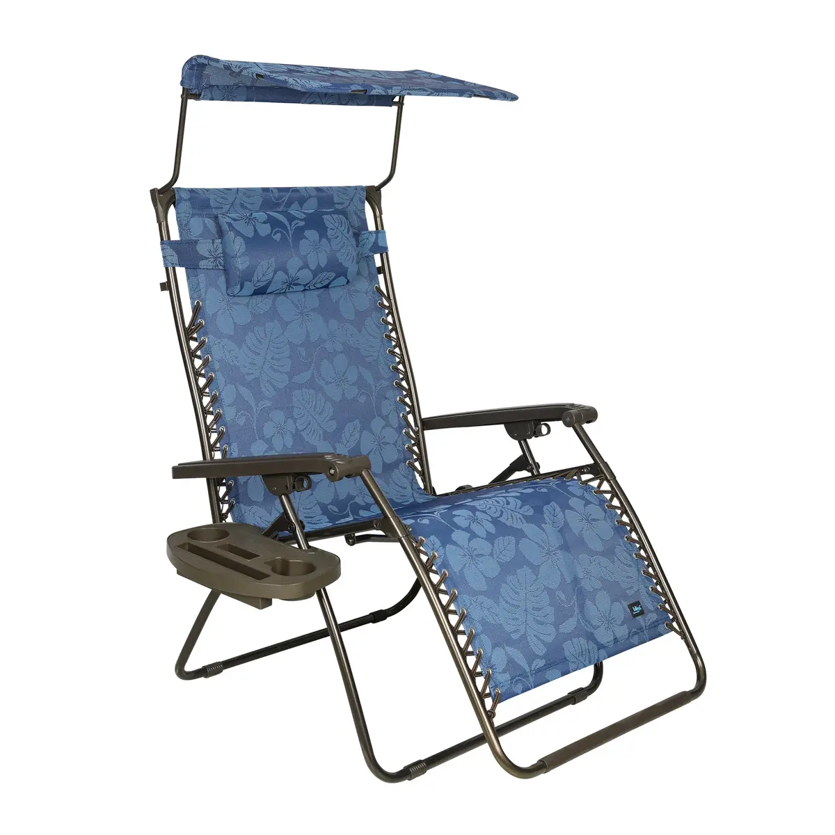 Bliss Hammocks Gfc-032-Bf-H Gravity Free Chair W/ Canopy , Drink Tray, & Pillow | 32-In. Wide Xl | Weather & Rust Resistant | 360 Lb. Capacity 1