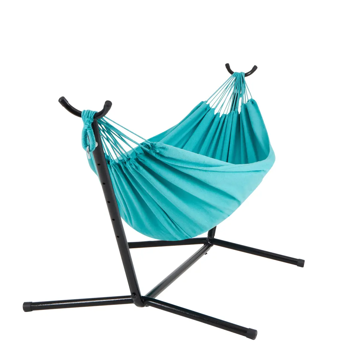 Bliss Hammocks Bhst-401-T Hammock & Built-In Stand W/ Carrying Case & Hanging Hardware | 60-In. Wide | 400 Lb. Capacity (Teal) 2