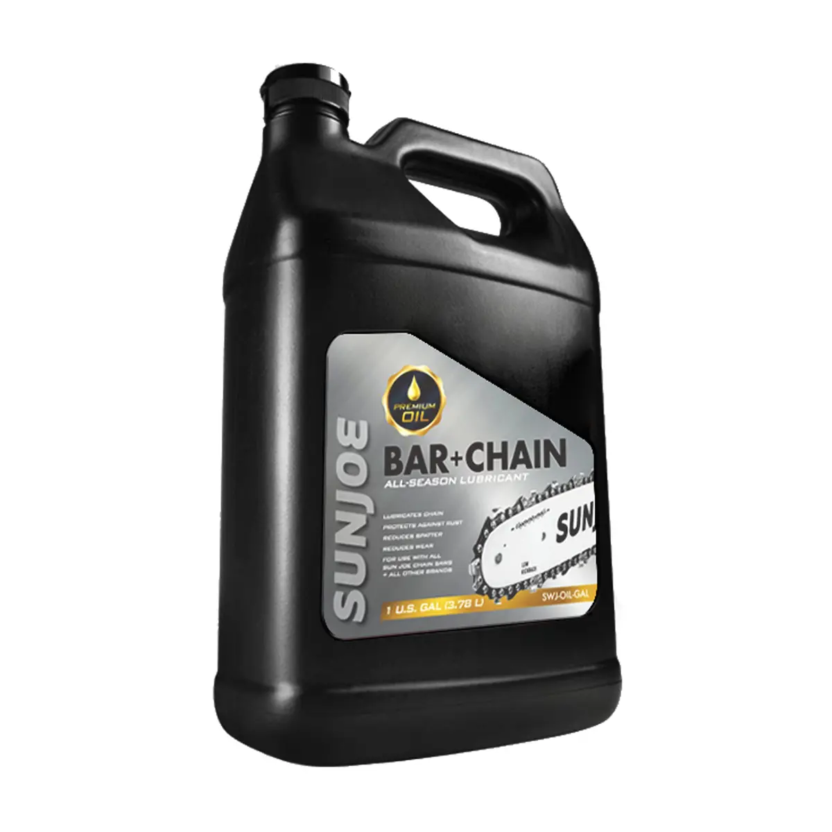 Sun Joe Swj-Oil-Gal Premium Bar, Chain And Sprocket Oil | All Season Chainsaw Chain Lubrication | Universal Chain Saw Chain Oil For Fast Efficient Cutting | 1-Gallon 1